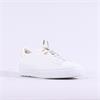 Paul Green Pearl Heel Bungee Trainer - White Gold Leather